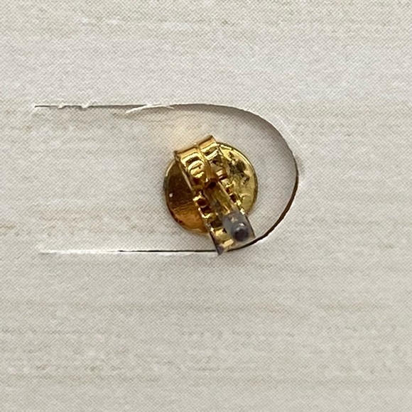 Sundance catalog Moonstone post earrings. Bead Bezel 925 gold fill. Vintage NWOT - Picture 8 of 8